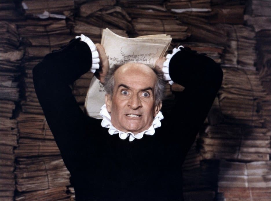 V nejznámější filmové adaptaci Lakomce z roku 1980 si Harpagona zahrál sám mistr komedie Louis De Funès